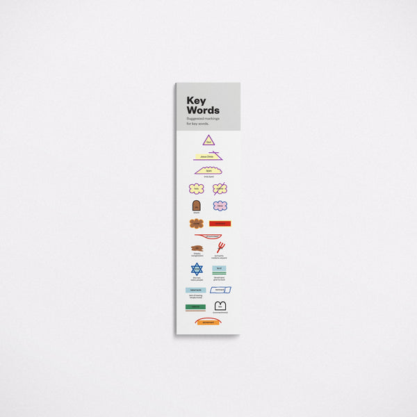 Precept key words bookmark, study bookmark with inductive Bible study key words