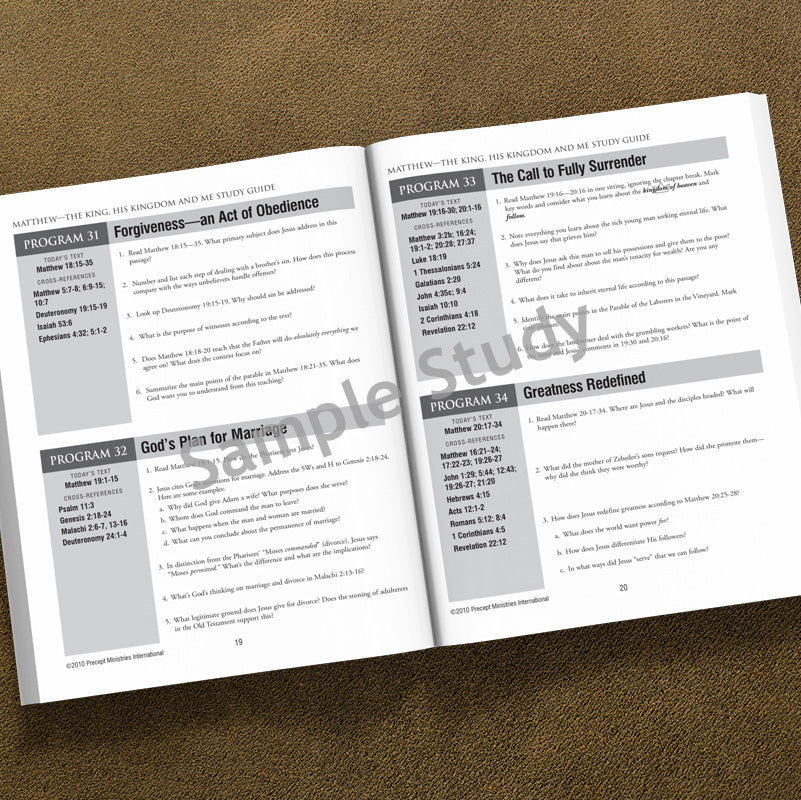 1 SAMUEL PART 1-PDF-PRECEPTS FOR LIFE STUDY GUIDE-DOWNLOAD