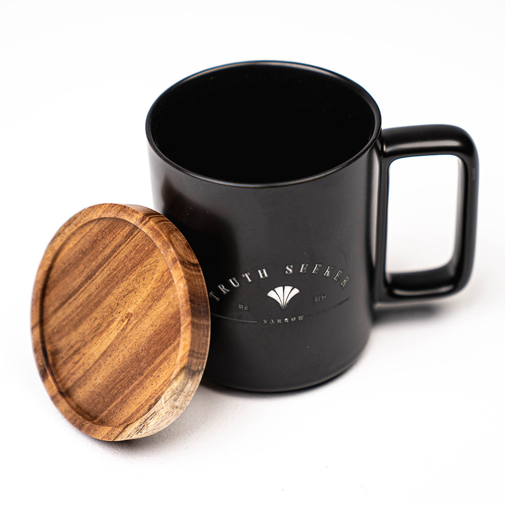 Yarrow Truth Seeker Mug, a coaster and lid in one