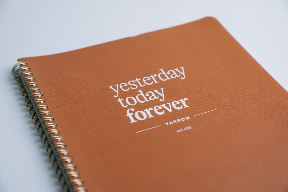 Yarrow Yesterday, Today, Forever Notebook close up